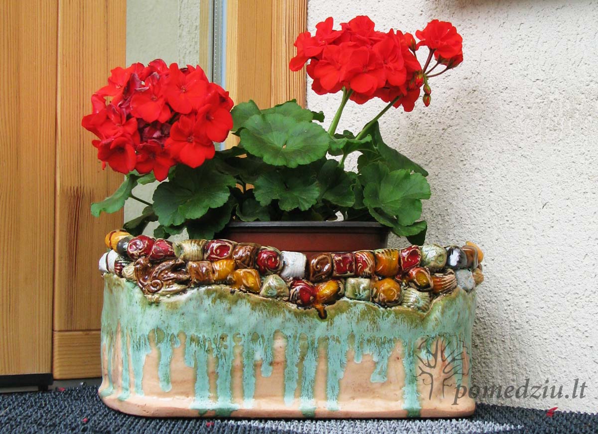 Kiemo dekoras: keramikinis vazonas